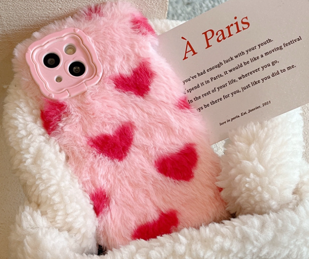 Coque de téléphone en silicone Love Plush
