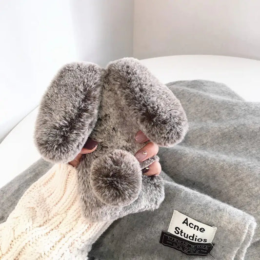 Étui en peluche lapin