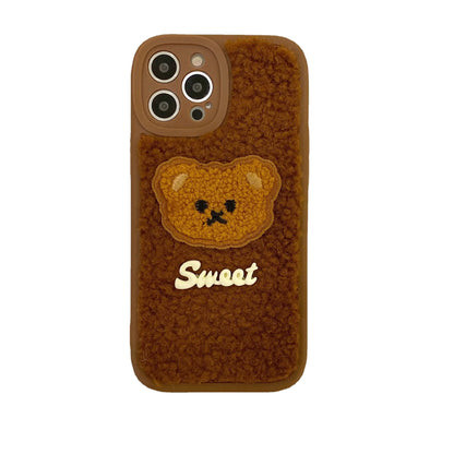 Étui en peluche ours en peluche