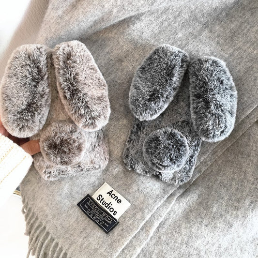 Étui en peluche lapin