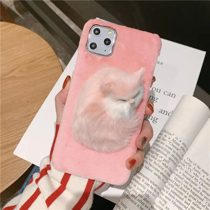 Étui en peluche pour chat